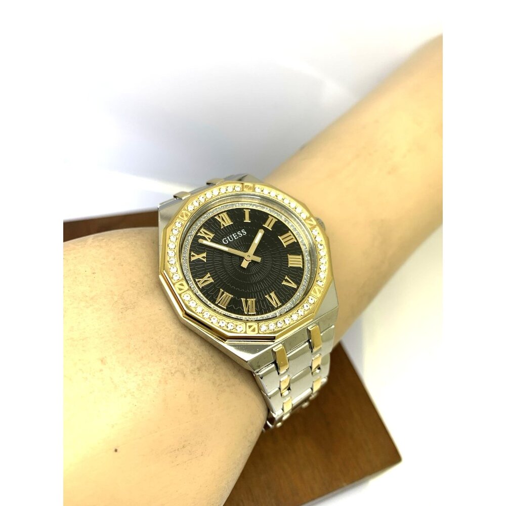 Guess Womens Watch GW0770L4 Quartz Black Dial Gemmed 2-Tone Stainless Steel 36mm - Picture 5 of 14